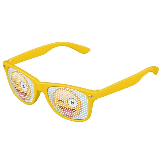 Kinder Retro Party Emoji Shades Kinder Zonnebril (Gekanteld)