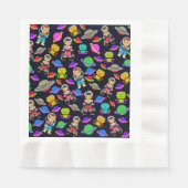 Kinder Retro Robots en Astronauten Servet (Voorkant)