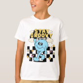 Kinder Retro Shirt | Stay Groovy T-shirt (Voorkant)