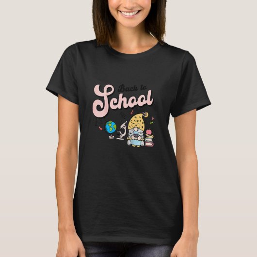 Kinder retro terug naar school Schattigee kabouter T-shirt (Voorkant)