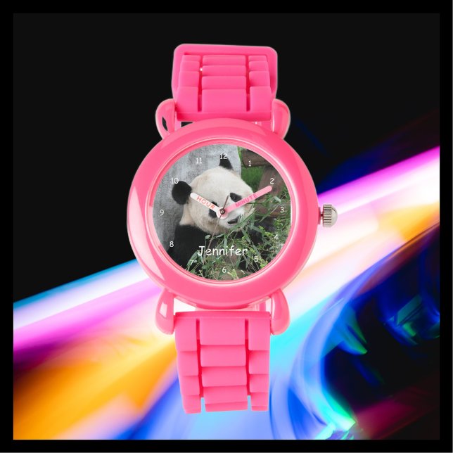 Kinder reuzenpanda, roze bandje pols horloge (Creator heeft geüpload)