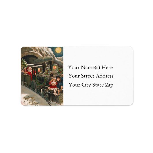 Kinder Ride Santa Claus Train  Etiket (Voorkant)