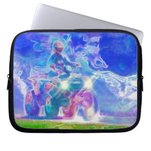 Kinder Riding ATV All Terrain Vehicle on Road Laptop Sleeve