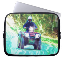 Kinder Riding ATV All Terrain Vehicle on Road Laptop Sleeve
