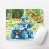 Kinder Riding ATV All Terrain Vehicle on Road Muismat (Met muis)