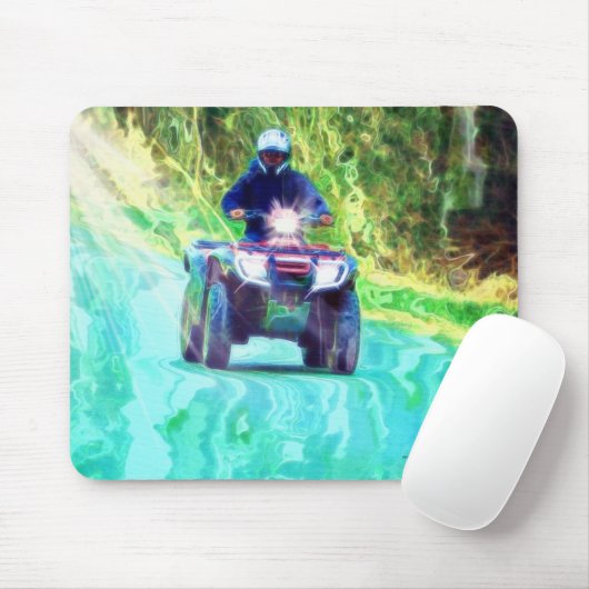 Kinder Riding ATV All Terrain Vehicle on Road Muismat (Met muis)