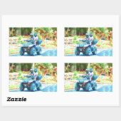 Kinder Riding ATV All Terrain Vehicle on Road Rechthoekige Sticker (Vel)