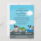 Kinder rijden op afstudeerpartij kaart (Voorkant)