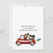 Kinder rijden op afstudeerpartij kaart (Achterkant)