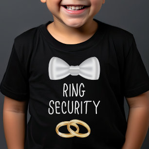 Kinder Ring Bearer Ring Security Cute Boys Wedding T-shirt