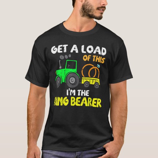 Kinder ringdrager Grappig bruiloft Boerderij Tract T-shirt (Voorkant)