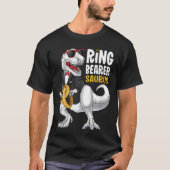 Kinder ringdrager saurus tux t rex bruiloft jongen t-shirt (Voorkant)
