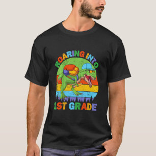 Kinder roaring naar eerste graad dinosaurus eerste t-shirt