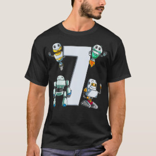 Kinder robots 7th Birthday Kinder Robotic Science T-shirt