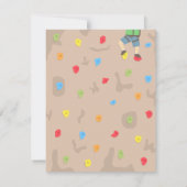 Kinder rockbeklimming op Birthday Party Kaart (Achterkant)