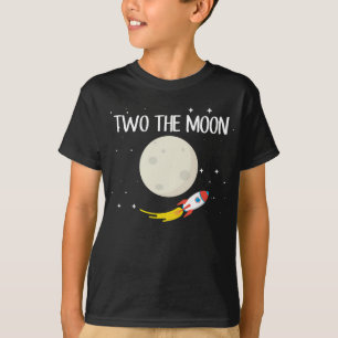 Kinder Rocket Moon 2e verjaardag Astronaut 2 jaar  T-shirt