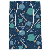 Kinder Rocket Ship Jupiter Saturn Planet Stars Medium Cadeauzakje (Voorkant)