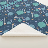 Kinder Rocket Ship Jupiter Saturn Planet Stars Sherpa Deken (3/4)