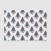 Kinder Rocket Space Pattern Tissuepapier (Voorkant)