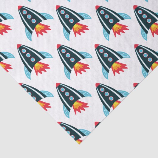 Kinder Rocket Space Pattern Tissuepapier (Detail)