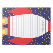 Kinder Rocket Space Ship Personal Briefpapier Noti Notitieblok (Voorkant)