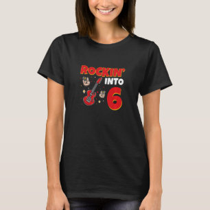 Kinder Rockin in 6 Rockstar Guitar 6 jaar oud T-shirt