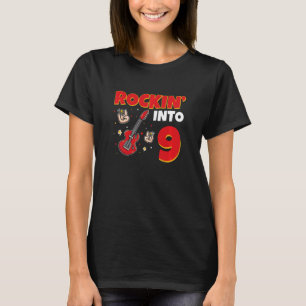 Kinder Rockin naar 9 Rockstar Guitar 9 jaar oud T-shirt