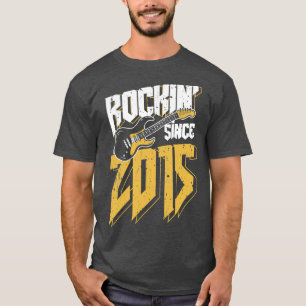 Kinder Rockin' sinds 2015  Rock Music Fan 7th T-shirt