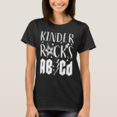 Kinder Rocks ABCD Eerste dag kleuterschool T-shirt (Voorkant)