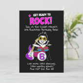 Kinder Rockstar thema verjaardagsfeestje krijgen r Kaart (Staand voorkant)