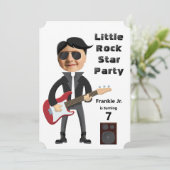 Kinder 🎸🤣 Rockstar Verjaardag Gitaar Funky Fun Kaart (Staand voorkant)