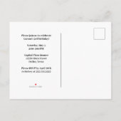 Kinder Rode Dump Truck Boys Verjaardagsfeest Uitnodiging Briefkaart (Achterkant)