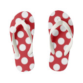 Kinder rode en witte Polka Dot Teenslippers (Voetbed)