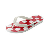 Kinder rode en witte Polka Dot Teenslippers (Schuin)