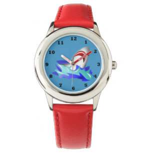Kinder rode haai horloge