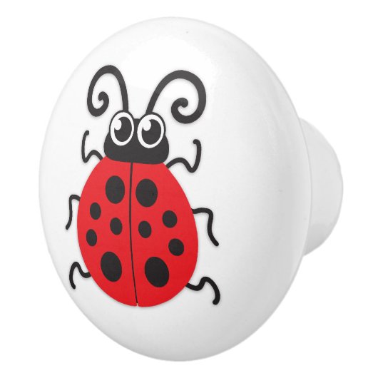 Kinder rode ladybug ladybird insect grafische deur keramische knop (Rechts)