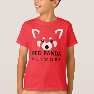 Kinder Rode Panda Shirt Rood