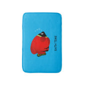 Kinder rode vis op blauw badmat (Voorkant Verticaal)