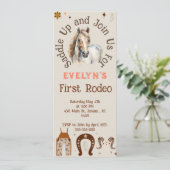 Kinder Rodeo Cowboy Rustiek Western Aankondiging (Staand voorkant)