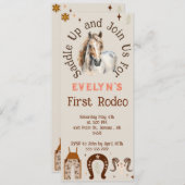 Kinder Rodeo Cowboy Rustiek Western Aankondiging (Voorkant / Achterkant)
