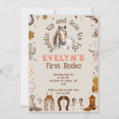 Kinder Rodeo Cowboy Rustiek Western Kaart (Voorkant)