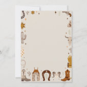 Kinder Rodeo Cowboy Rustiek Western Kaart (Achterkant)