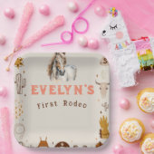 Kinder Rodeo Cowboy Rustiek Western Papieren Bordje (Feest)