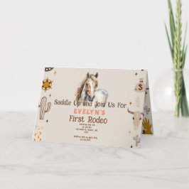 Kinder Rodeo Cowboy rustieke Westerne uitnodiging