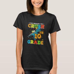 Kinder rokerij - 10e graads dinosaurus rex terug n t-shirt
