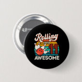 Kinder rollen in 11 jaar 11e Bowling verjaardag p Ronde Button 5,7 Cm (Voorkant /achterkant)
