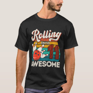 Kinder rollen in 11 jaar 11e Bowling verjaardag p T-shirt