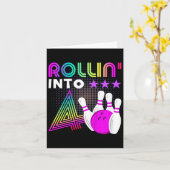 Kinder Rollin In 4 Bowling Verjaardagsfeest 4e Geb Kaart (Gele Bloem)