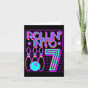 Kinder Rollin In 7 Bowling Bowler 7e Verjaardag Pa Kaart
