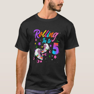 Kinder Rolling In 5 Jaar Oud Roller Schaats Meisje T-shirt
